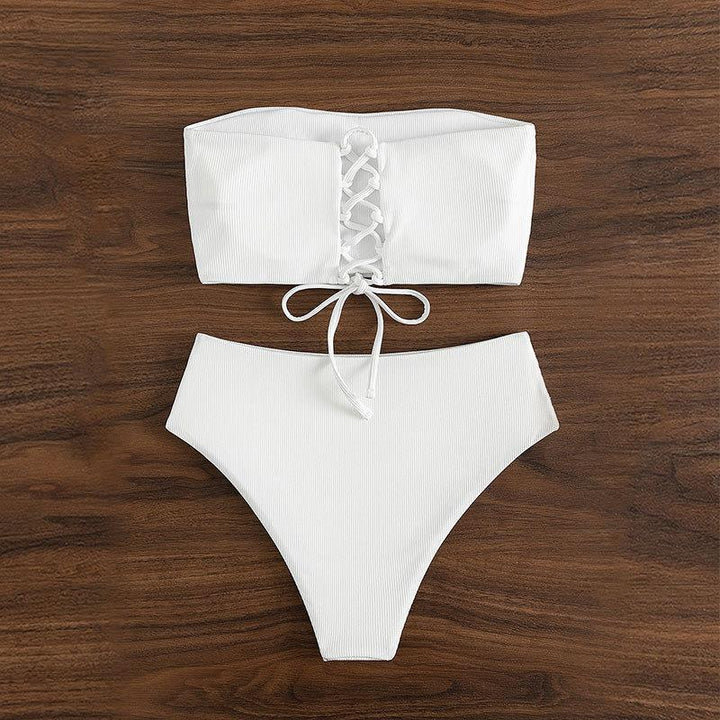 Damen Bandeau-Bikini mit verstellbarem Höschen und raffiniertem Design Echo Archiv