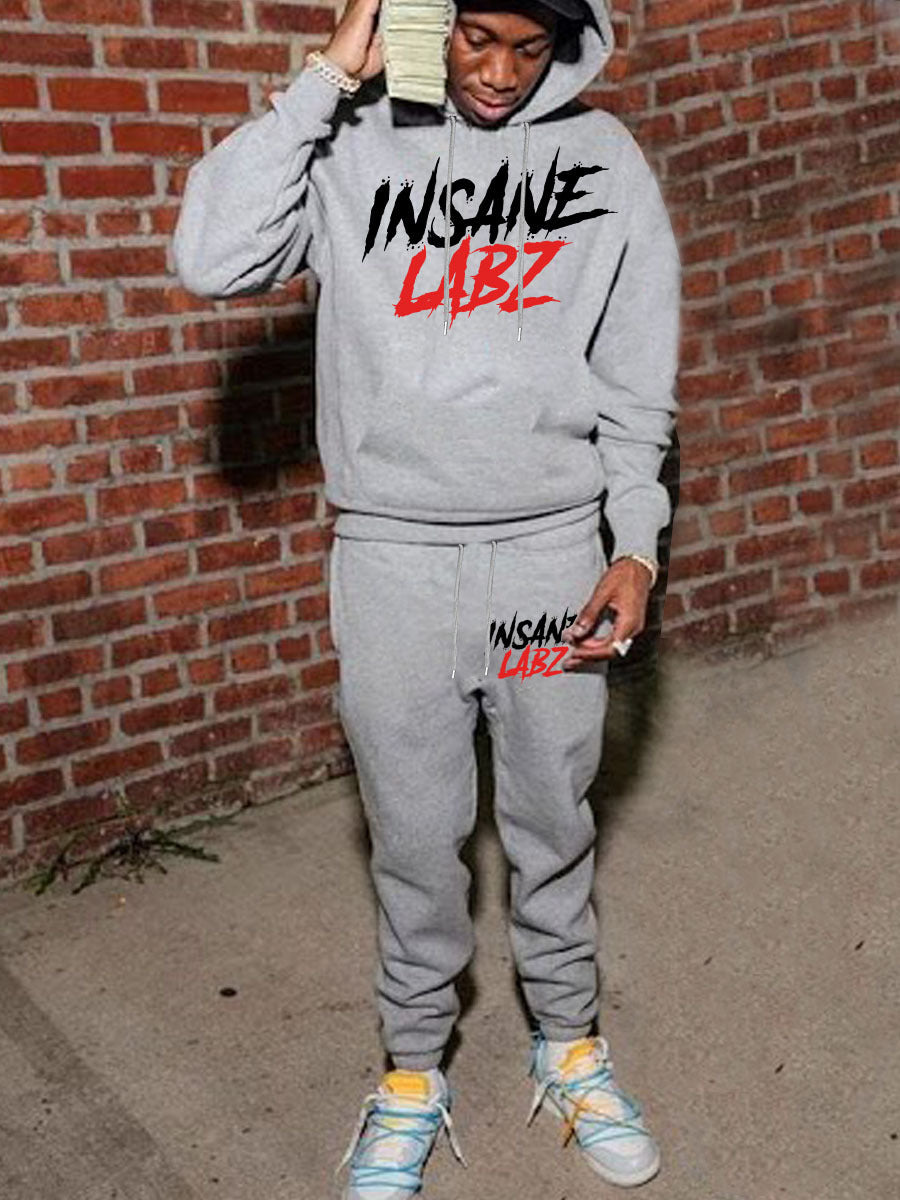 Herren Sportliches Hoodie und Jogginghose Set mit markantem Logo Echoarchiv