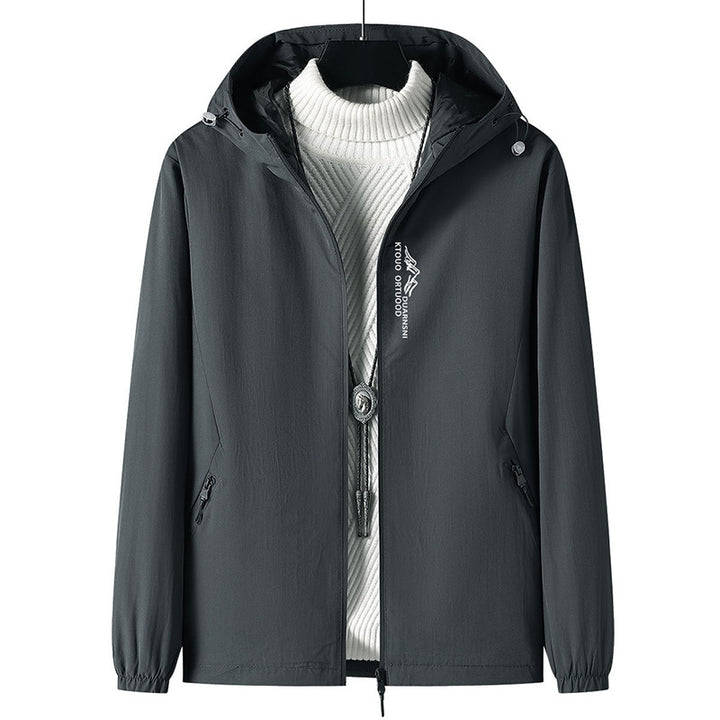 Herren Leichte Outdoor-Jacke mit verstellbarem Kapuzenkragen Echo Archiv