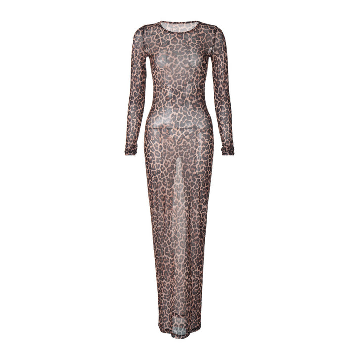Damen Maxikleid mit elegantem Leopardenmuster Echo Archiv