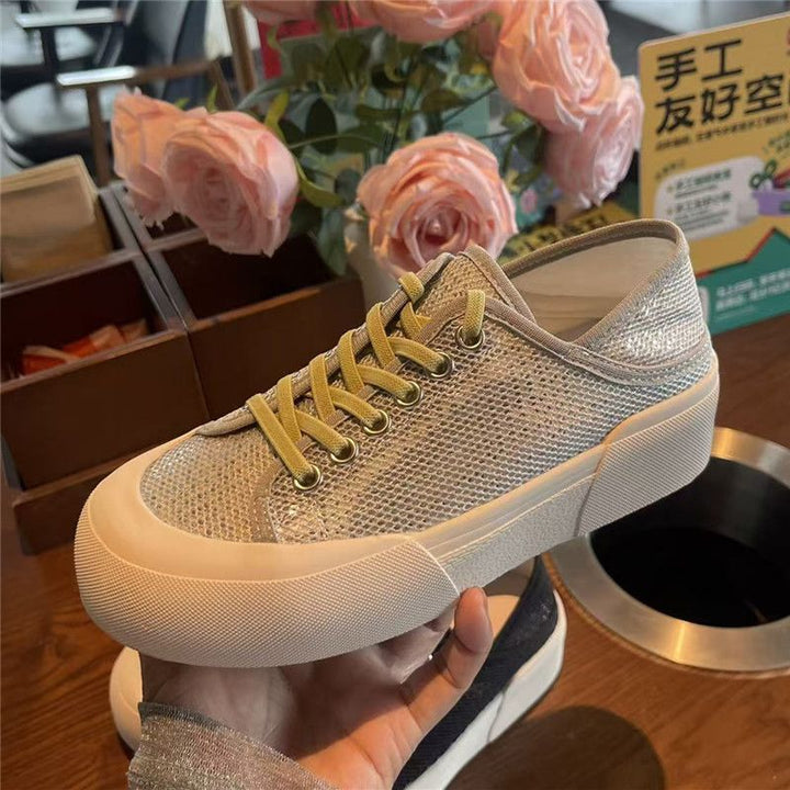 Damen Plateausneaker mit gestricktem Obermaterial und dicker Plattformsohle Echo Archiv