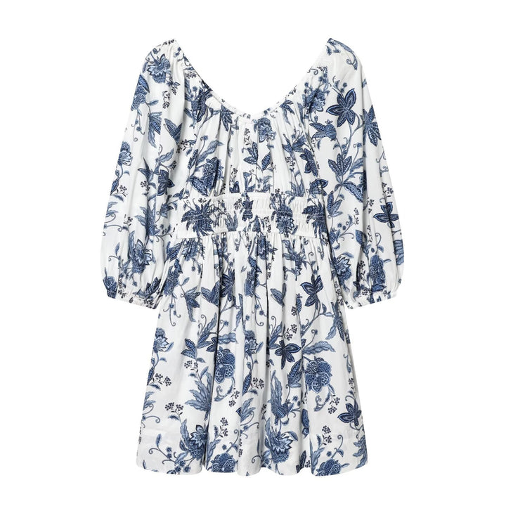 Damen Sommerkleid mit voluminösen Puffärmeln und elastischer Taillierung Echo Archiv