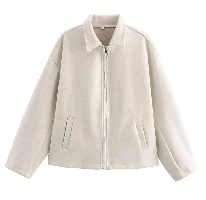 Damen 3100+ lässige kurze Fleece‑Blousonjacke im Boxy‑Cut mit Reißverschluss und Umlegekragen Echo Archiv