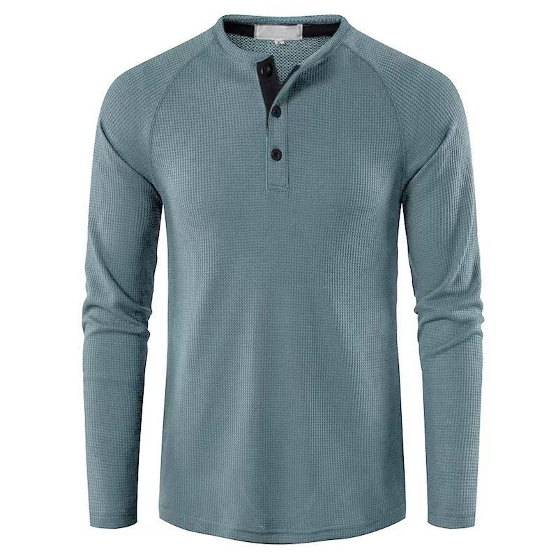 Herren Langarm T-Shirt mit Knopfleiste Echoarchiv