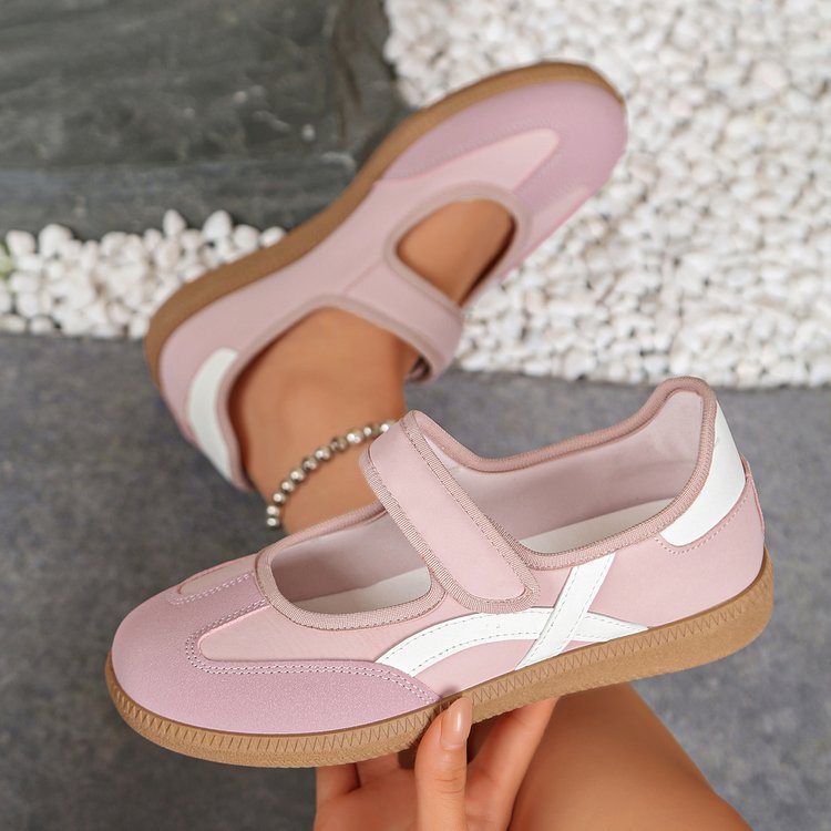 Damen Mary-Jane-Sneaker mit Klettverschluss und gepolstertem Komfortfußbett – Névara