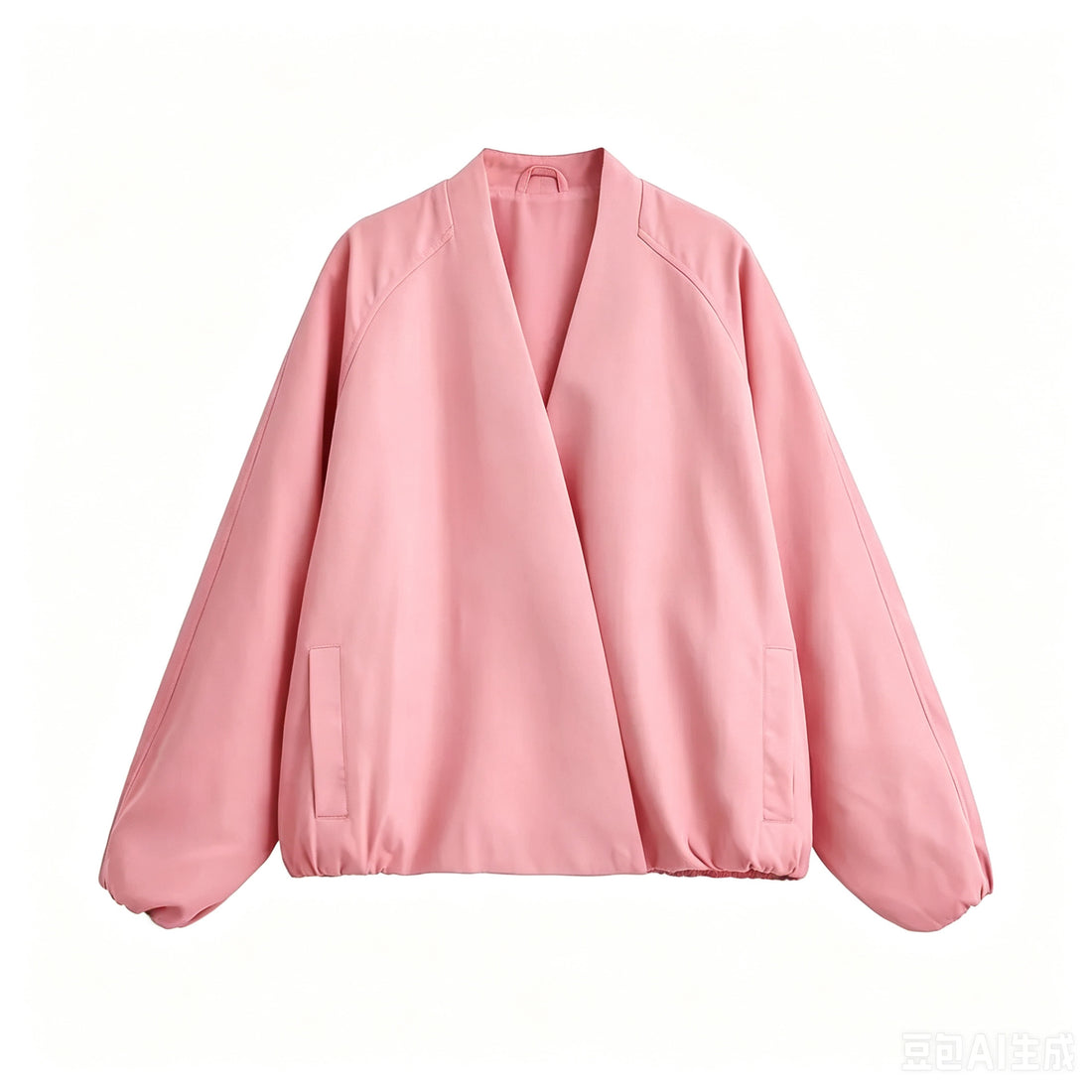 Damen Oversized Kimono-Übergangsjacke mit Raglanärmeln und elastischem Saum Echoarchiv