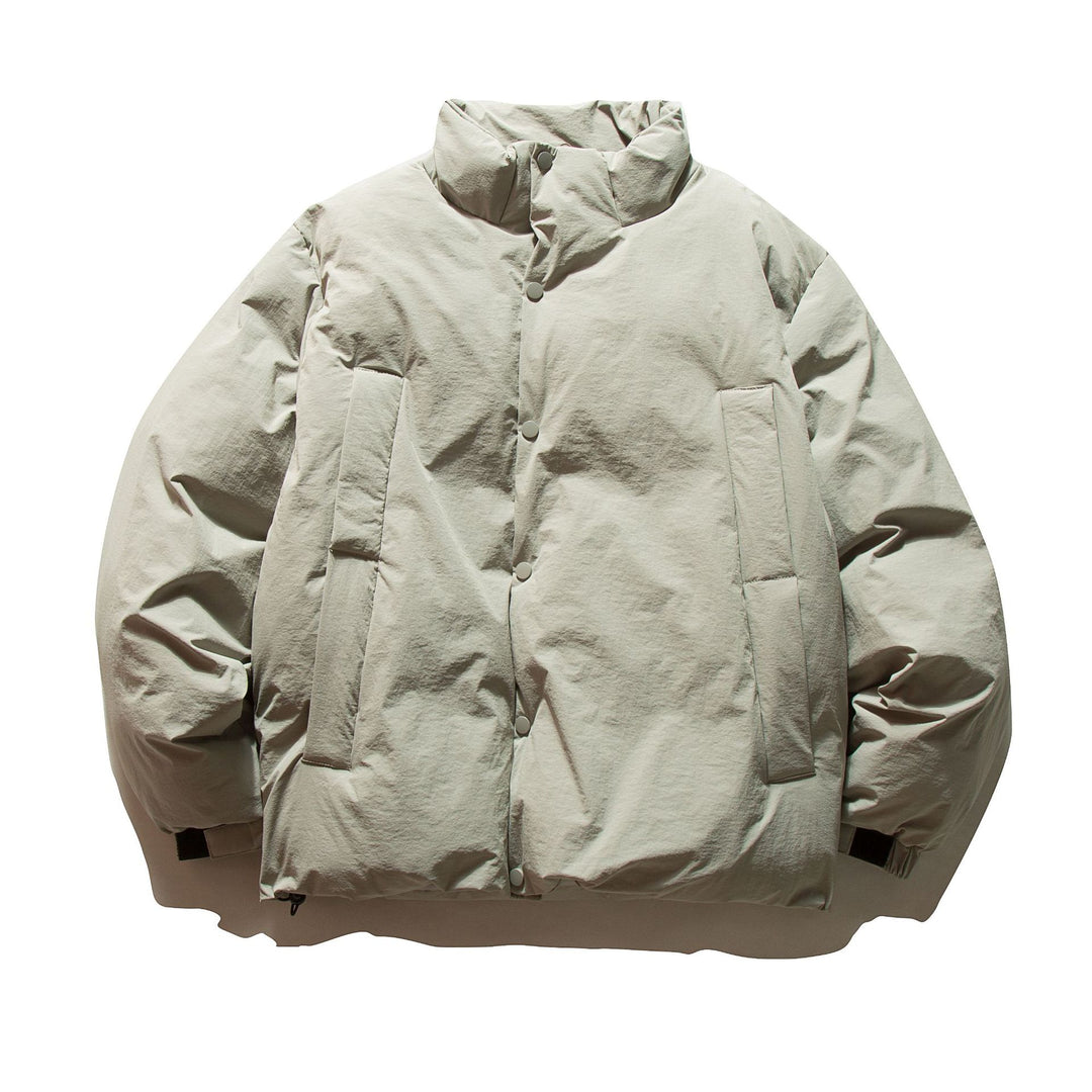 Unisex Boxy-isolierte Kurzjacke mit wattierter Füllung und hohem Stehkragen Echoarchiv