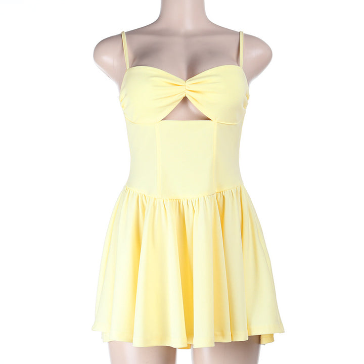 Damen elegantes Schwimmdress mit modischen Rüschen und tieferem Ausschnitt Echo Archiv