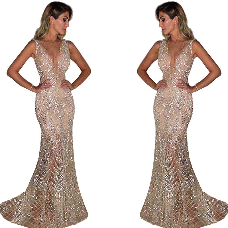 Damen Elegantes Abendkleid mit schimmernden Pailletten und figurbetontem Schnitt – Élara