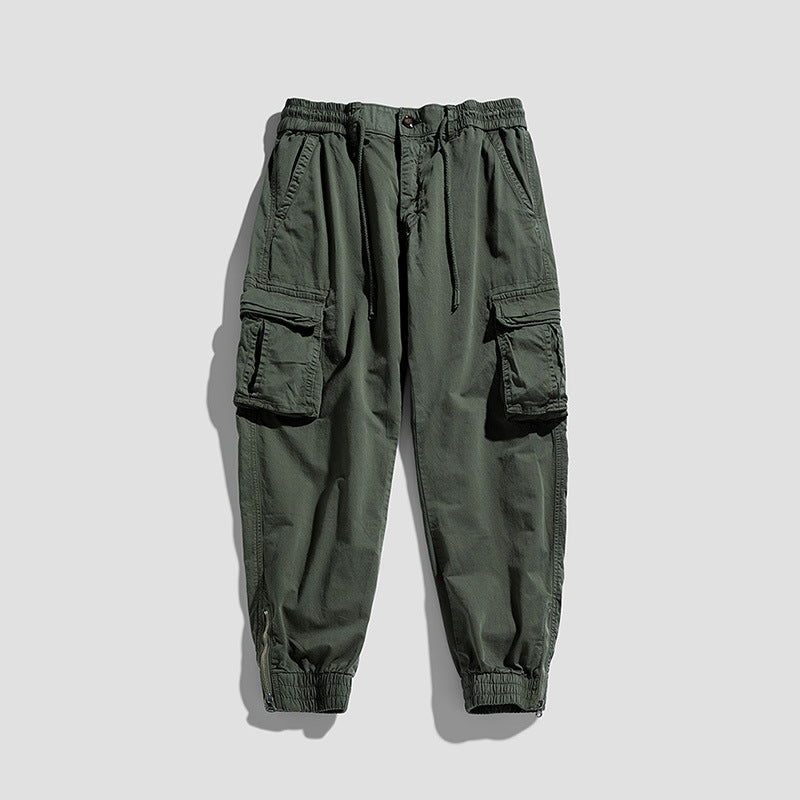 Herren Cargo-Jogginghose im Utility‑Stil mit Tunnelzugbund, Mehrfachtaschen und Reißverschluss‑Knöchel Echo Archiv