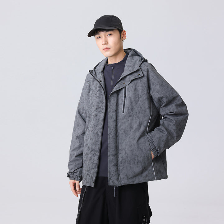 Herren Technische Regenjacke mit verschweißten Nähten und reflektierenden Details Echo Archiv