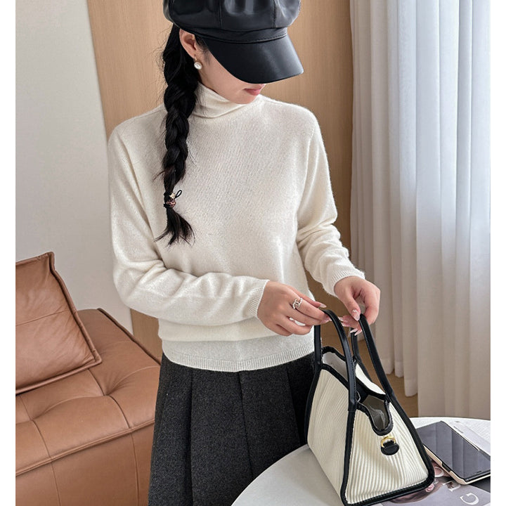 Damen Leichter Kaschmir-Mix Rollkragenpullover mit feinem Soft-Finish und schmaler Silhouette Echoarchiv