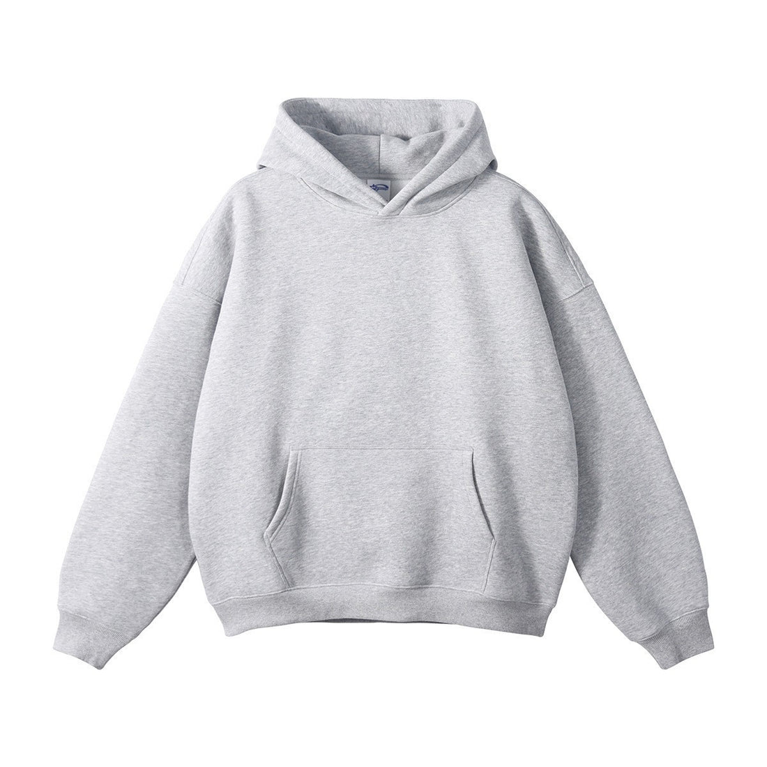Unisex weit geschnittener Kapuzenpullover mit tiefer Schulterpartie, Kängurutasche und gerippten Bündchen – Auréline