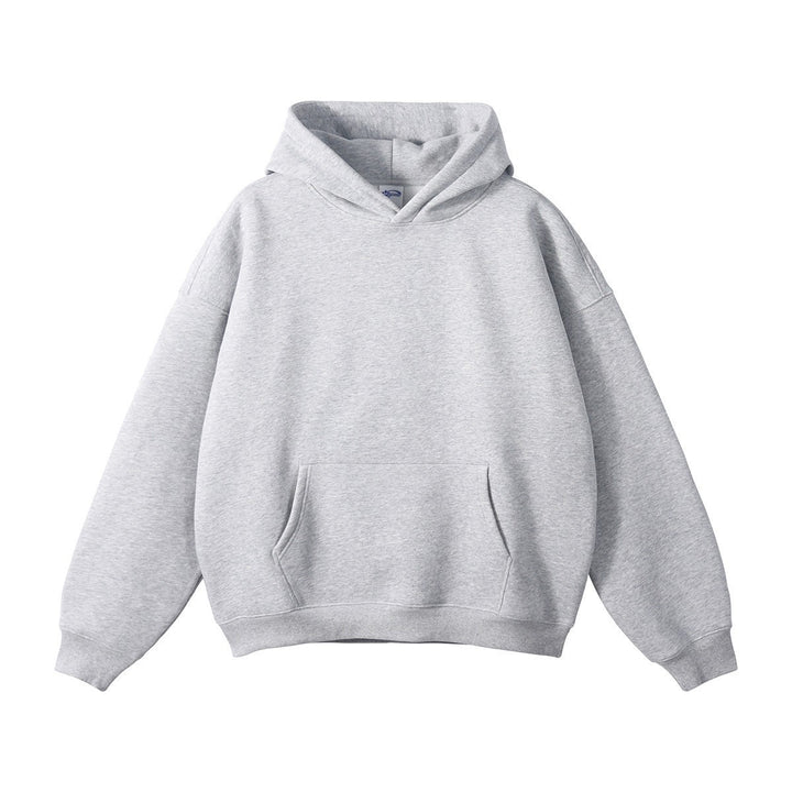 Unisex weit geschnittener Kapuzenpullover mit tiefer Schulterpartie, Kängurutasche und gerippten Bündchen Echo Archiv
