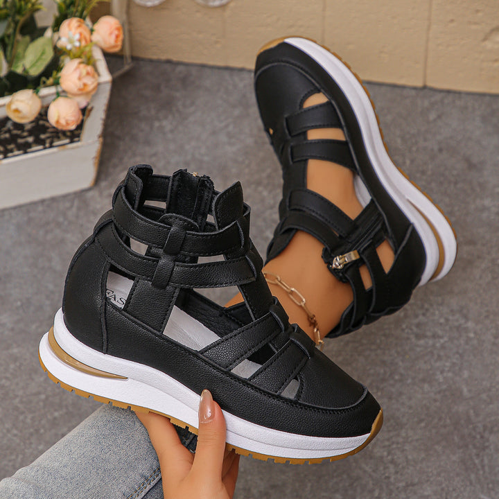 Damen Sportliche Plateau-Sandale mit geflochtenem Riemen und dämpfender Profilsohle – Sorelia