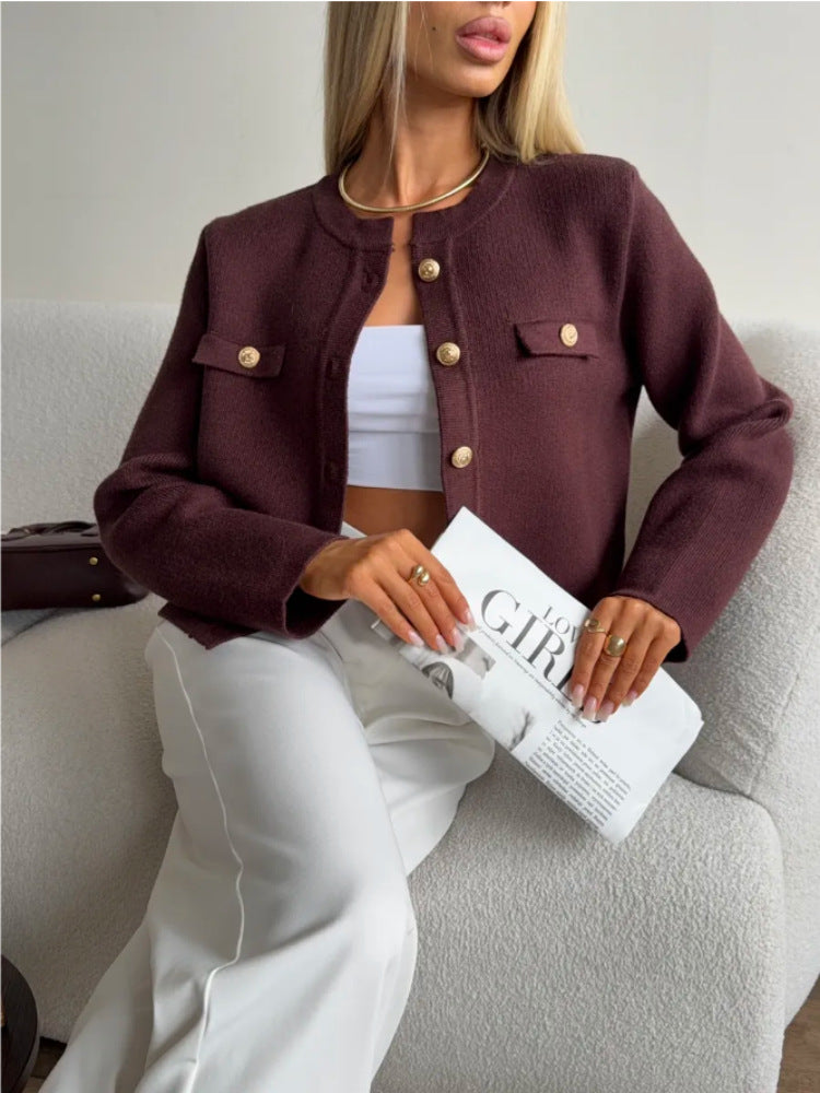 Damen Modische Kurze Strickjacke Echo Archiv