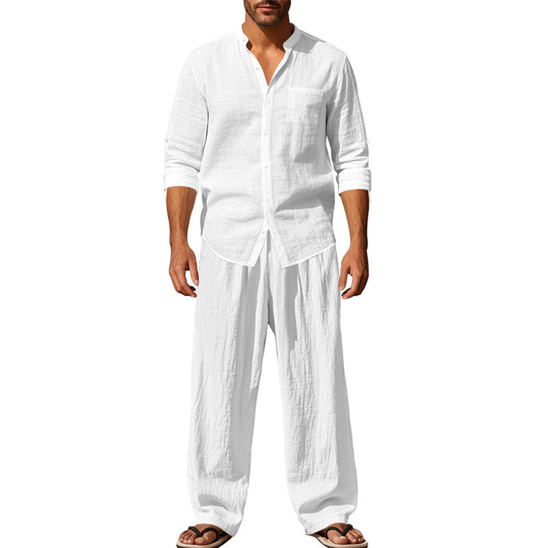 Herren luftiges Leinen-Komplett-Outfit Echoarchiv