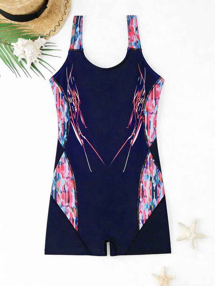 Damen Sportlicher Schwimmanzug mit ergonomischem Schnitt und buntem Design Echo Archiv