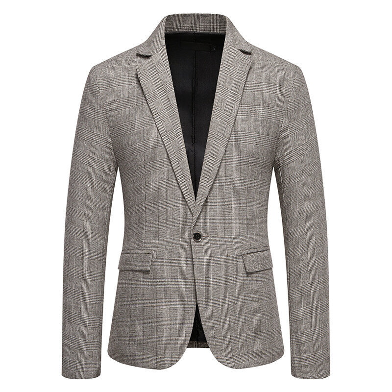 Herren eleganter Blazer mit feinem Karomuster Echoarchiv