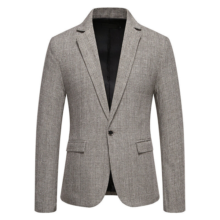 Herren eleganter Blazer mit feinem Karomuster Echoarchiv
