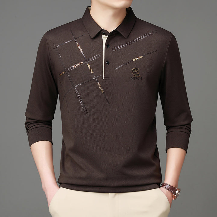 Herren Poloshirt mit stylischem Grafikdruck und hochwertigem Funktionsmaterial Echoarchiv