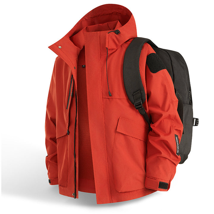 Herren Urbaner wetterabweisender Kapuzenparka mit Multifunktionstaschen und Mesh-Innenfutter Echo Archiv
