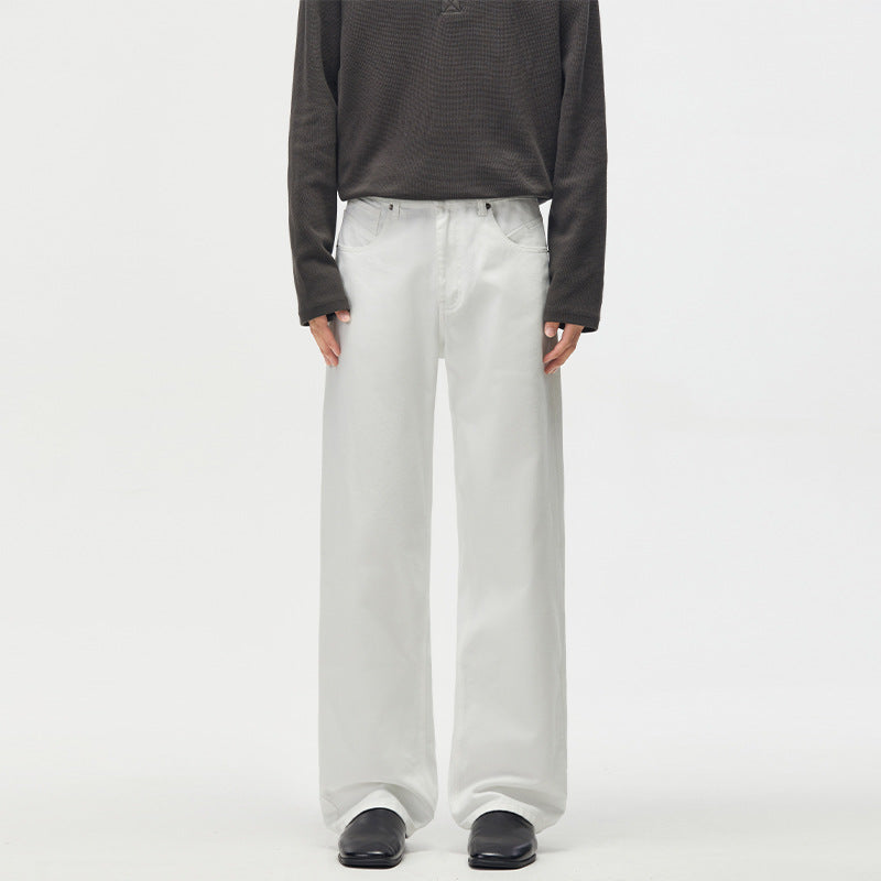 Herren Weitgeschnittene Chinohose aus Baumwoll-Twill mit tiefem Schritt Echo Archiv