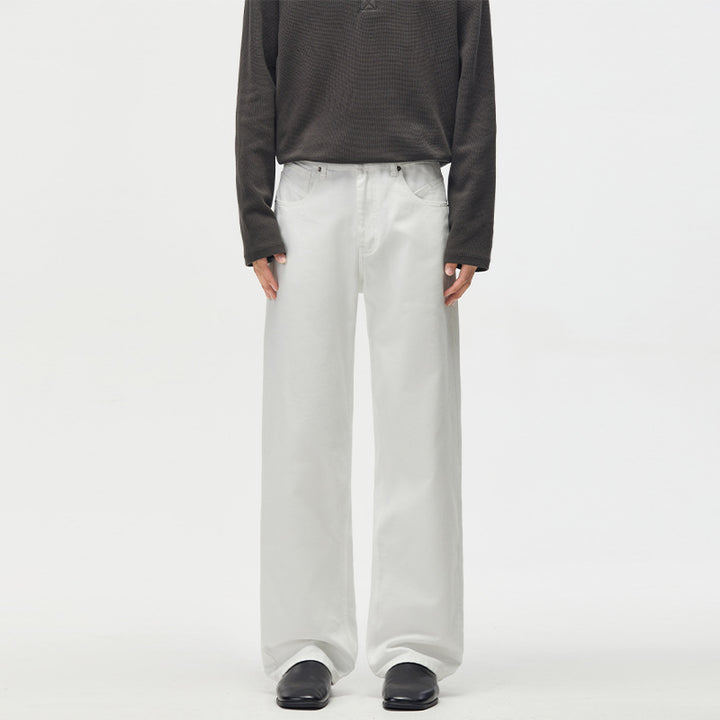 Herren Weitgeschnittene Chinohose aus Baumwoll-Twill mit tiefem Schritt Echo Archiv