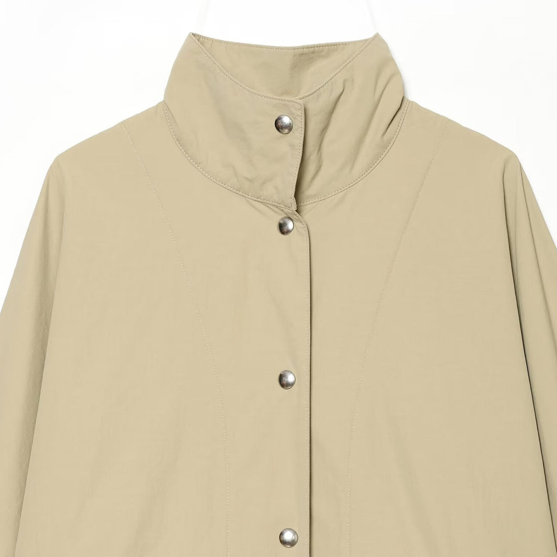 Damen Oversized Regenjacke im Cape‑Stil mit Stehkragen und Druckknopfblende Echoarchiv