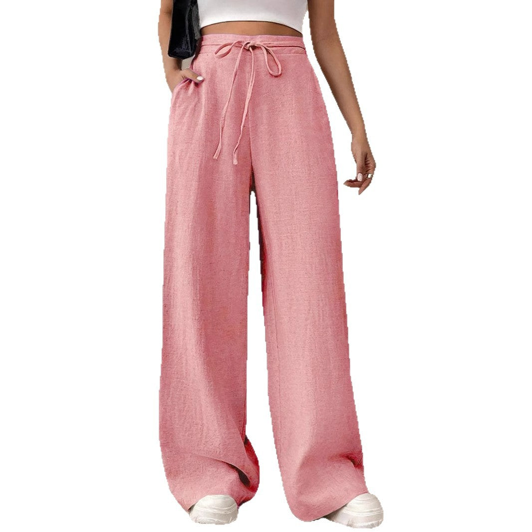 Damen Modische Palazzo-Hose mit elastischem Bund – Avélisse