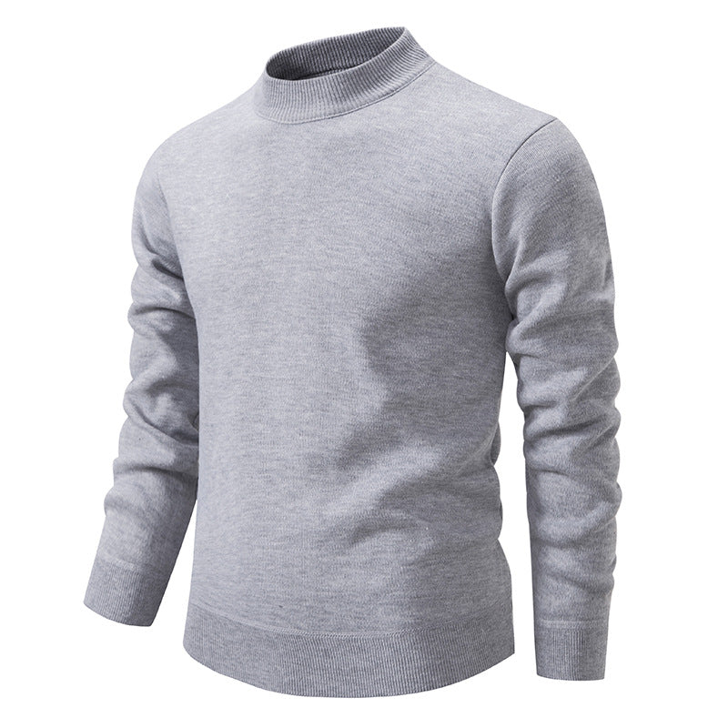 Herren Hochwertiger Strickpullover mit Echoarchivrnem Stehkragen Echoarchiv