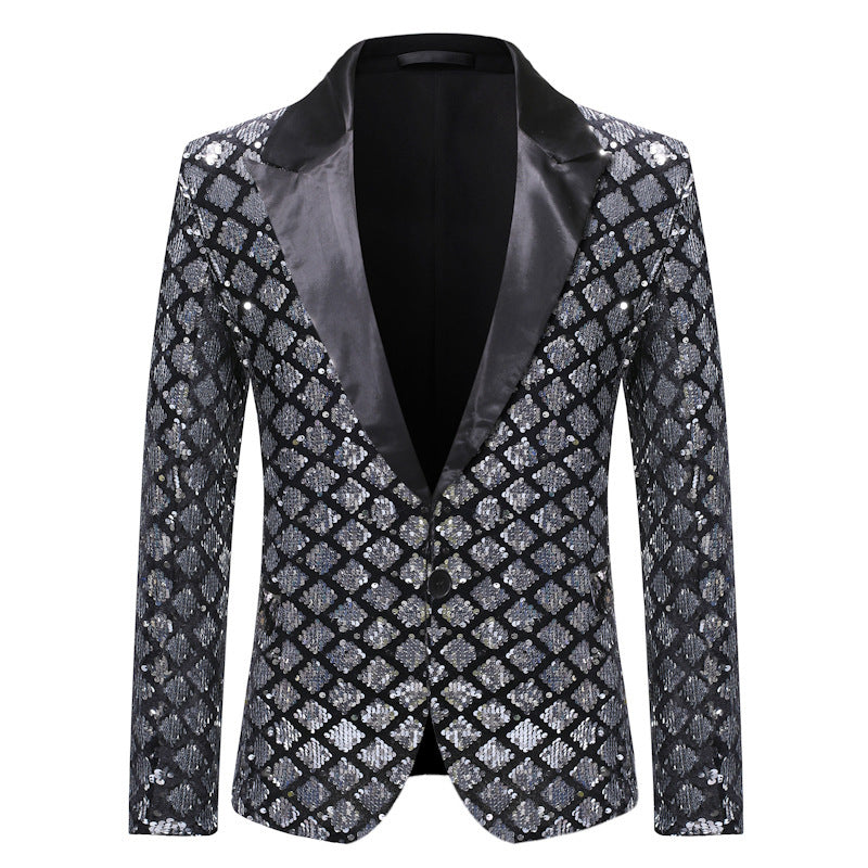 Herren Glitzernder Paillettenblazer Echoarchiv