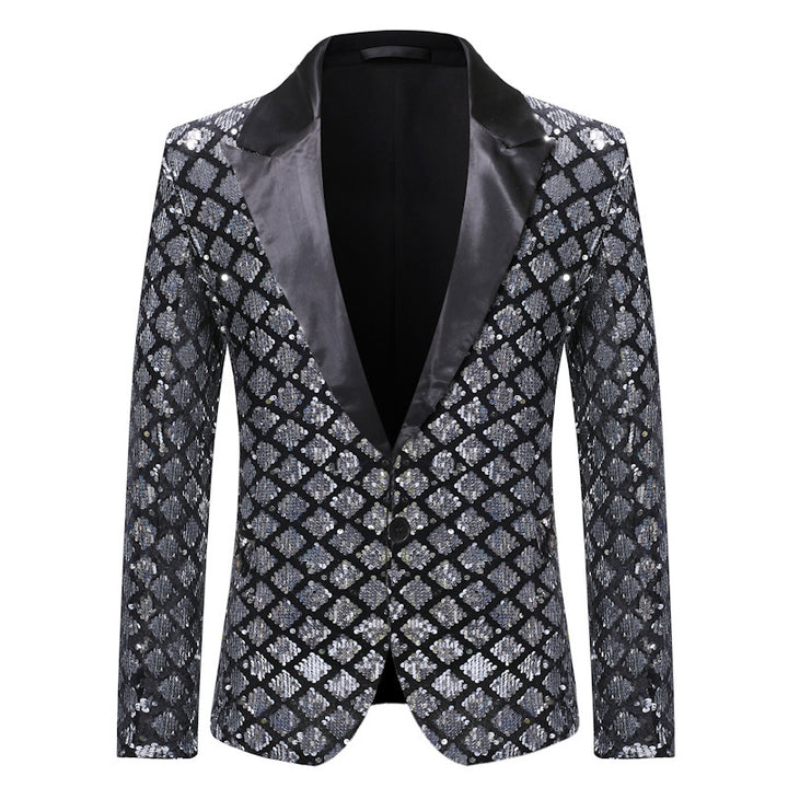 Herren Glitzernder Paillettenblazer Echoarchiv