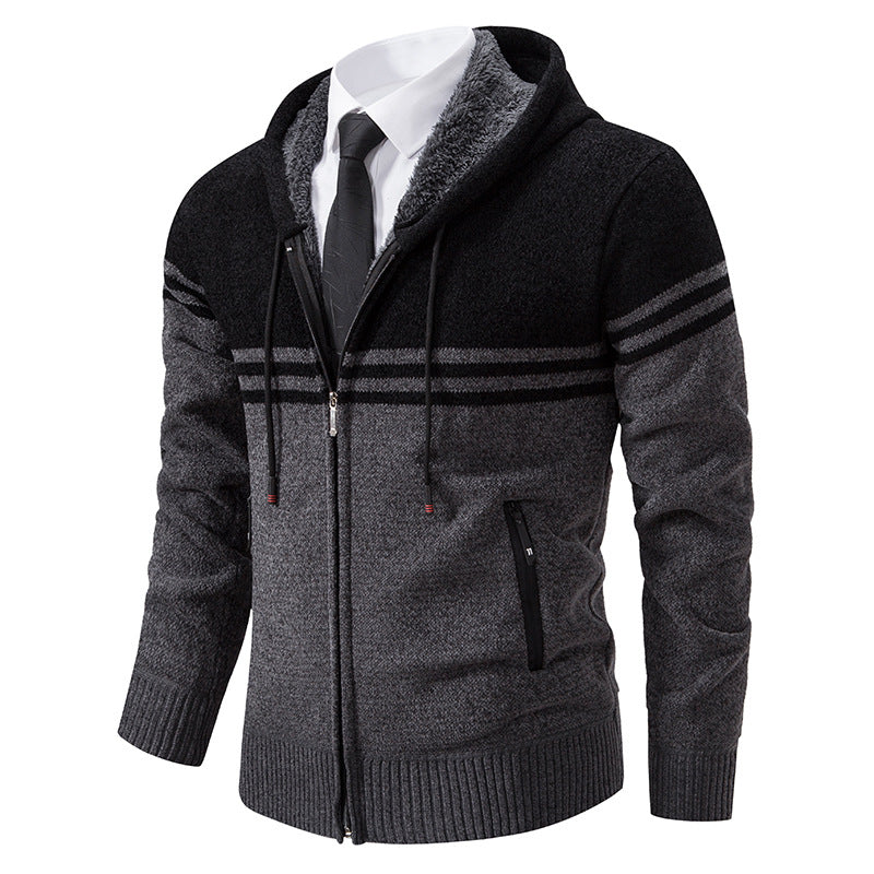 Herren modische Kapuzenjacke mit strukturiertem Design Echoarchiv