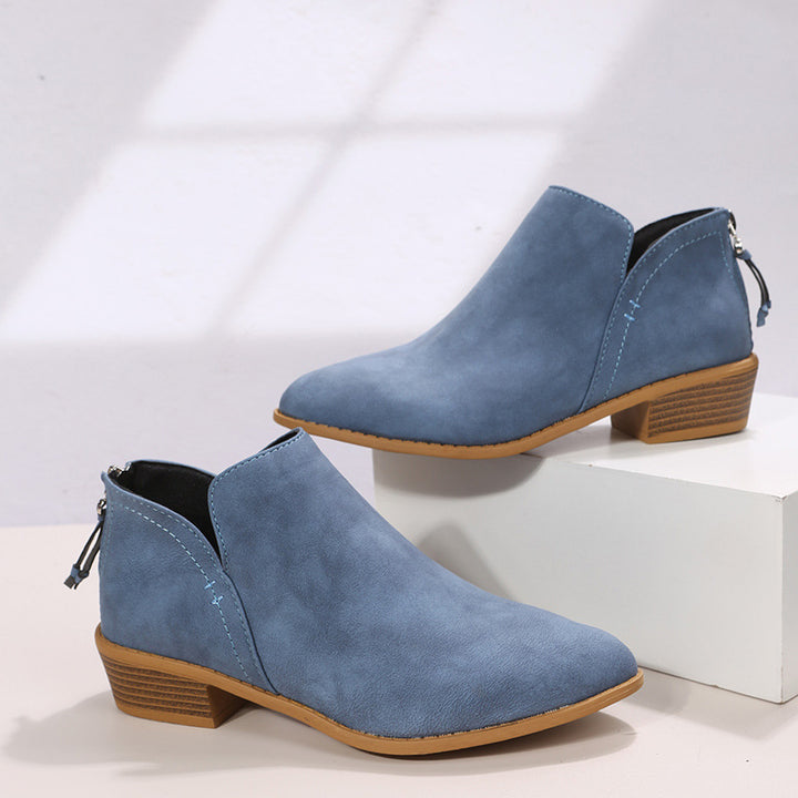 Damen nan spitz zulaufende Schlupf-Ankleboots mit kleinem Blockabsatz und ergonomischem Komfortfußbett Echo Archiv