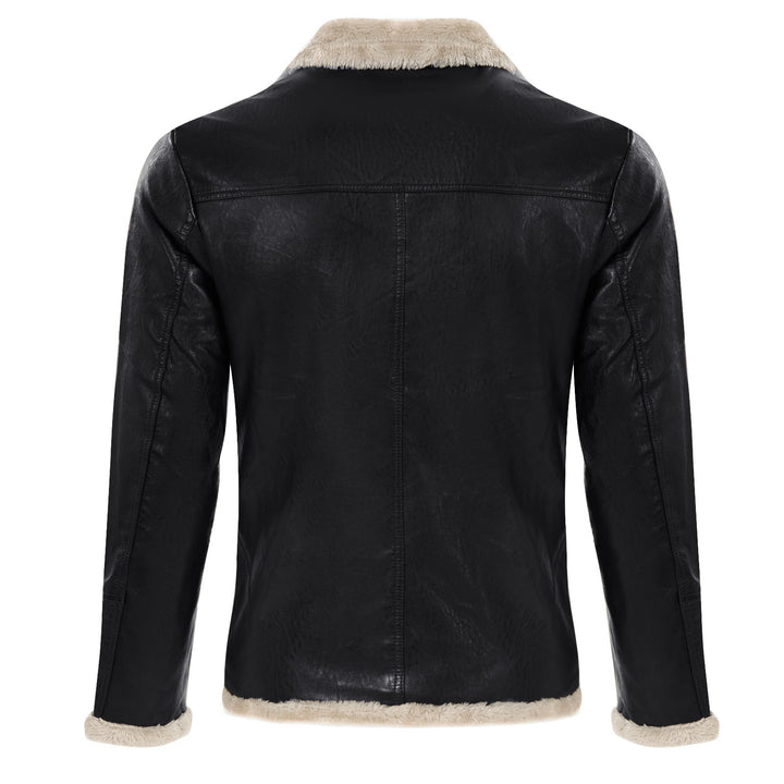 Herren stilvolle Kunstlederjacke mit warmem Innenfutter Echoarchiv