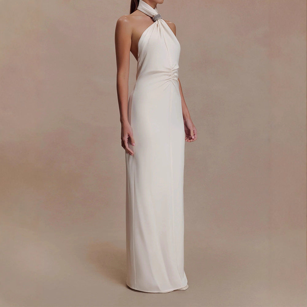 Damen Elegantes Halterkleid mit Raffung Echo Archiv