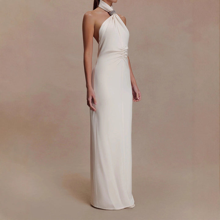 Damen Elegantes Halterkleid mit Raffung Echo Archiv