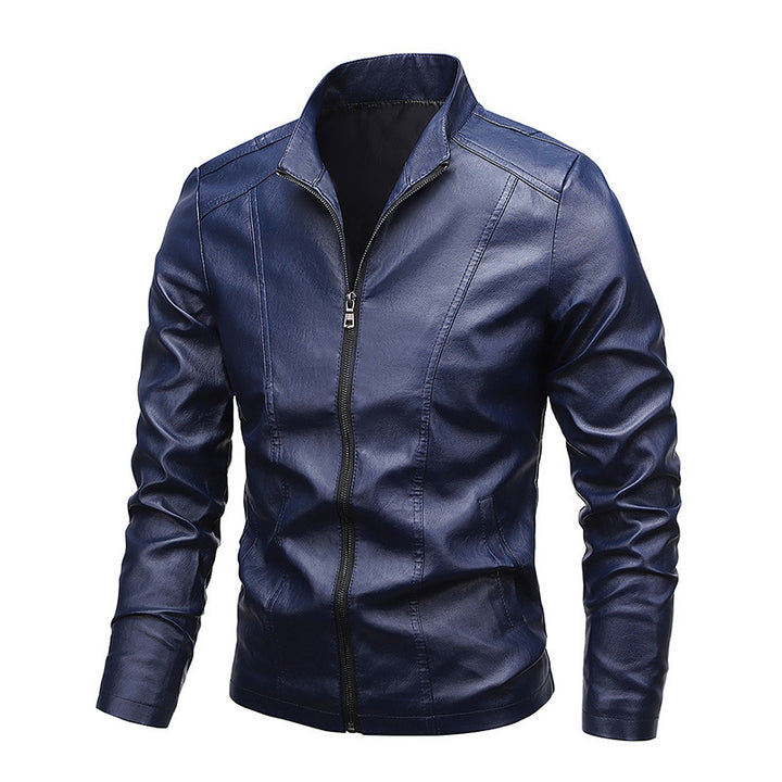 Herren Modische Kunstlederjacke mit klassischem Kragen Echo Archiv