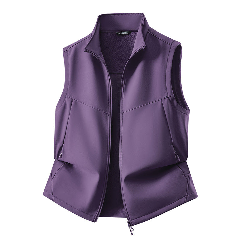 Damen Ärmellose Softshell-Weste mit Stehkragen, Stretchfutter und Zweiwege-Reißverschluss Echo Archiv