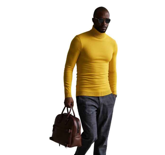Herren rollkragen pullover mit feiner Struktur Echoarchiv