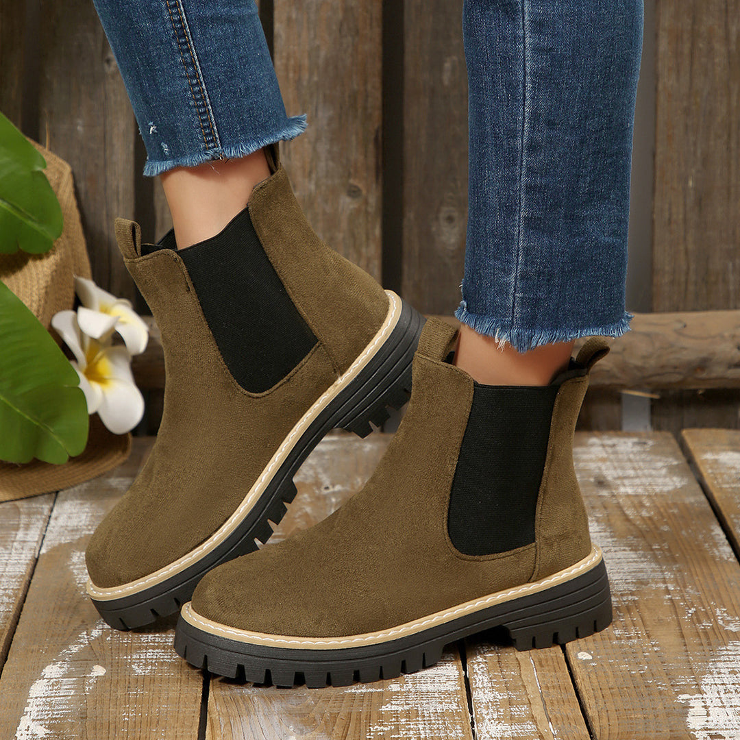 Damen nan Chelsea-Boots mit profilierter Traktorsohle und elastischen Seiteneinsätzen Echo Archiv