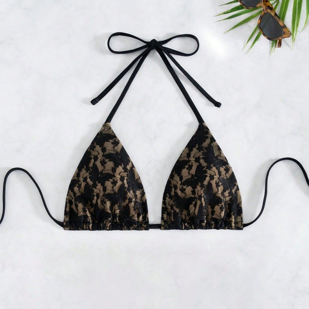 Damen Triangel-Bikini mit zarter Spitzenverzierung Echo Archiv
