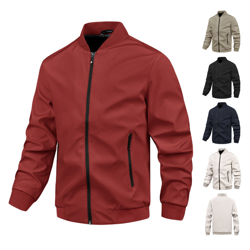 Herren moderne Bomberjacke mit elastischem Bündchen und praktischen Taschen Echoarchiv