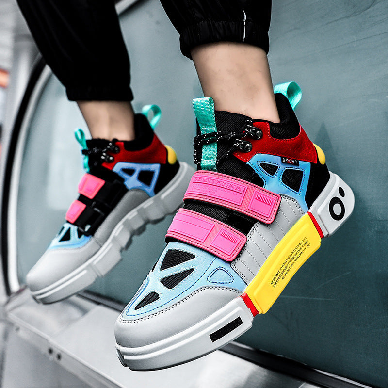 Herren High-Top Chunky-Sneaker mit Doppel-Klettverschluss, gepolstertem Knöchelkragen und markanter Blocksohle – Norré
