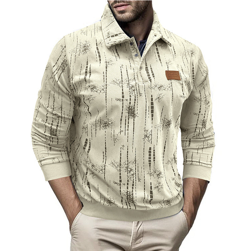 Herren Pullover mit Stehkragen und modischem Muster Echoarchiv