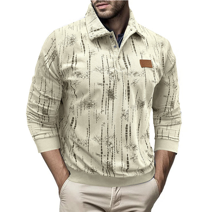 Herren Pullover mit Stehkragen und modischem Muster Echoarchiv