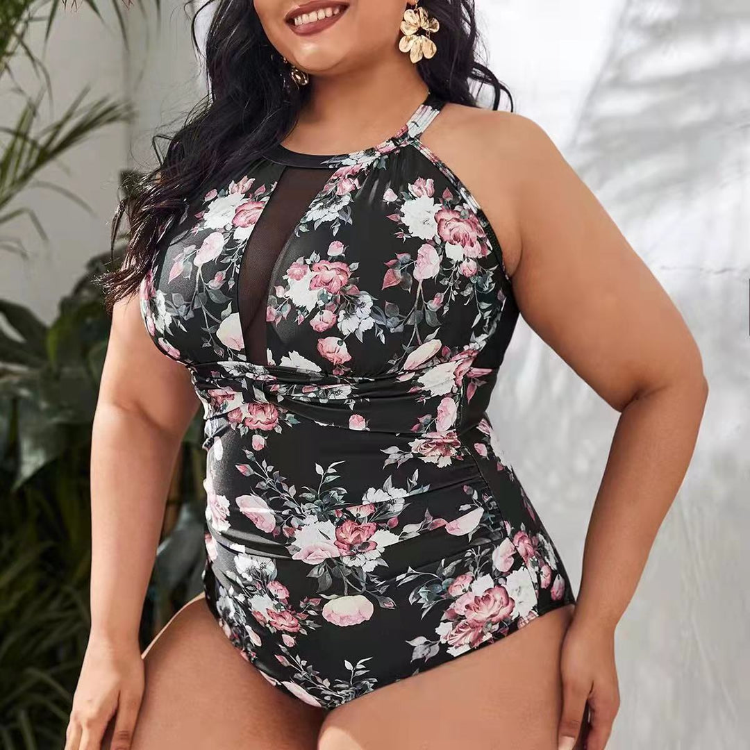 Damen Hochwertiger Badeanzug mit floralen Akzenten Echo Archiv