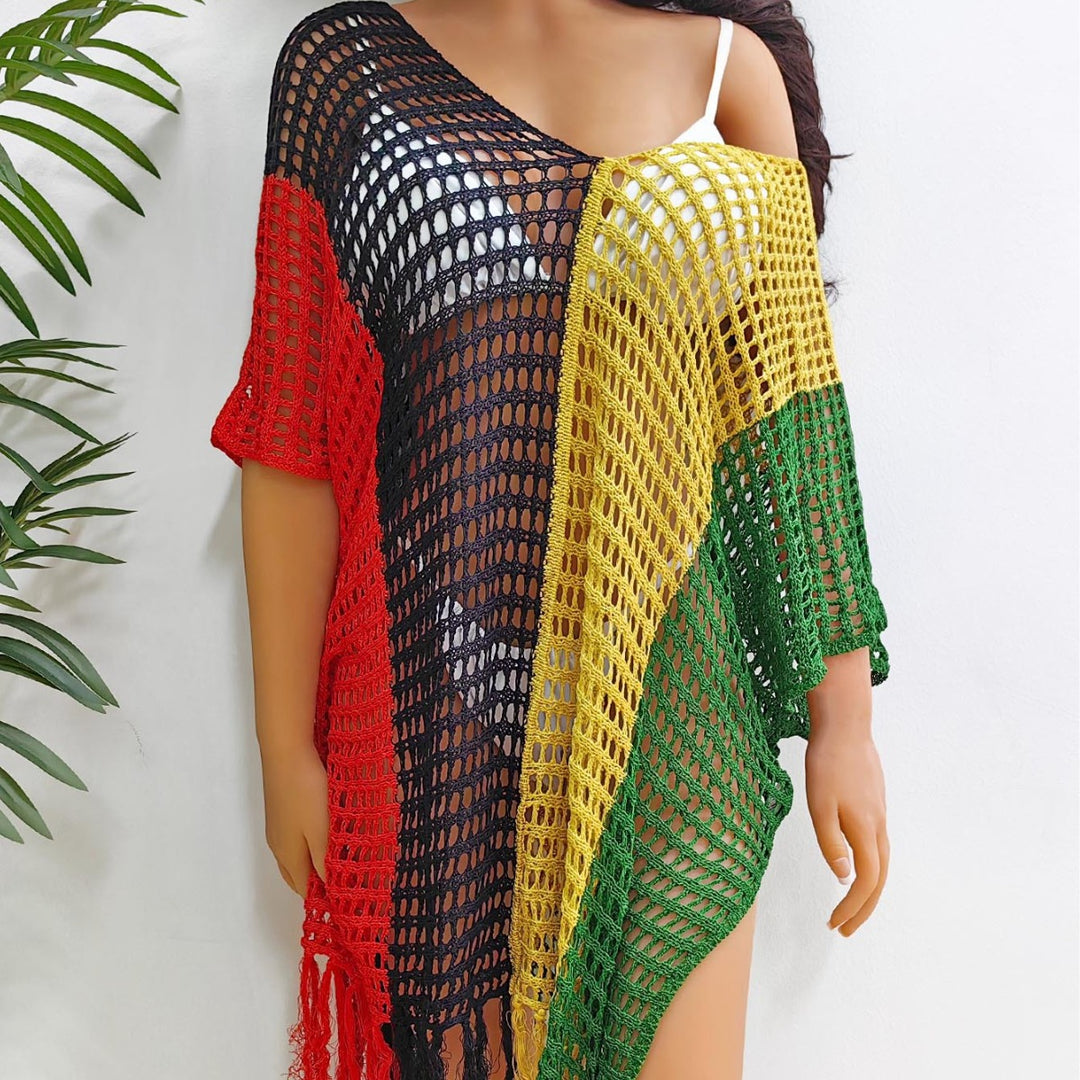 Damen luftig-transparenter Strandponcho Echo Archiv