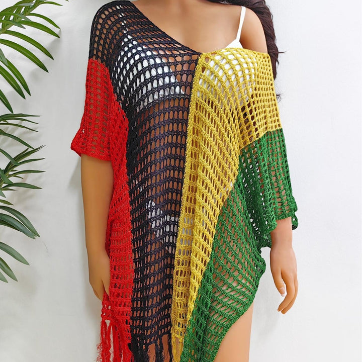Damen luftig-transparenter Strandponcho Echo Archiv